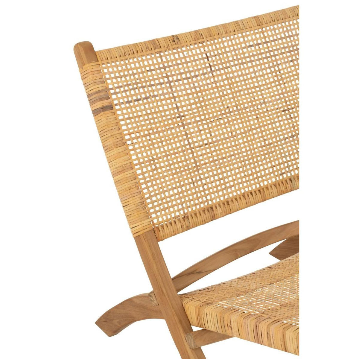 Paris Prix Fauteuil Pliant en Teck  Moises  78cm Naturel