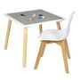 Voir la diapositive 4 : Paris Prix Table de Jeu Enfants  Brique  52cm Gris & Naturel