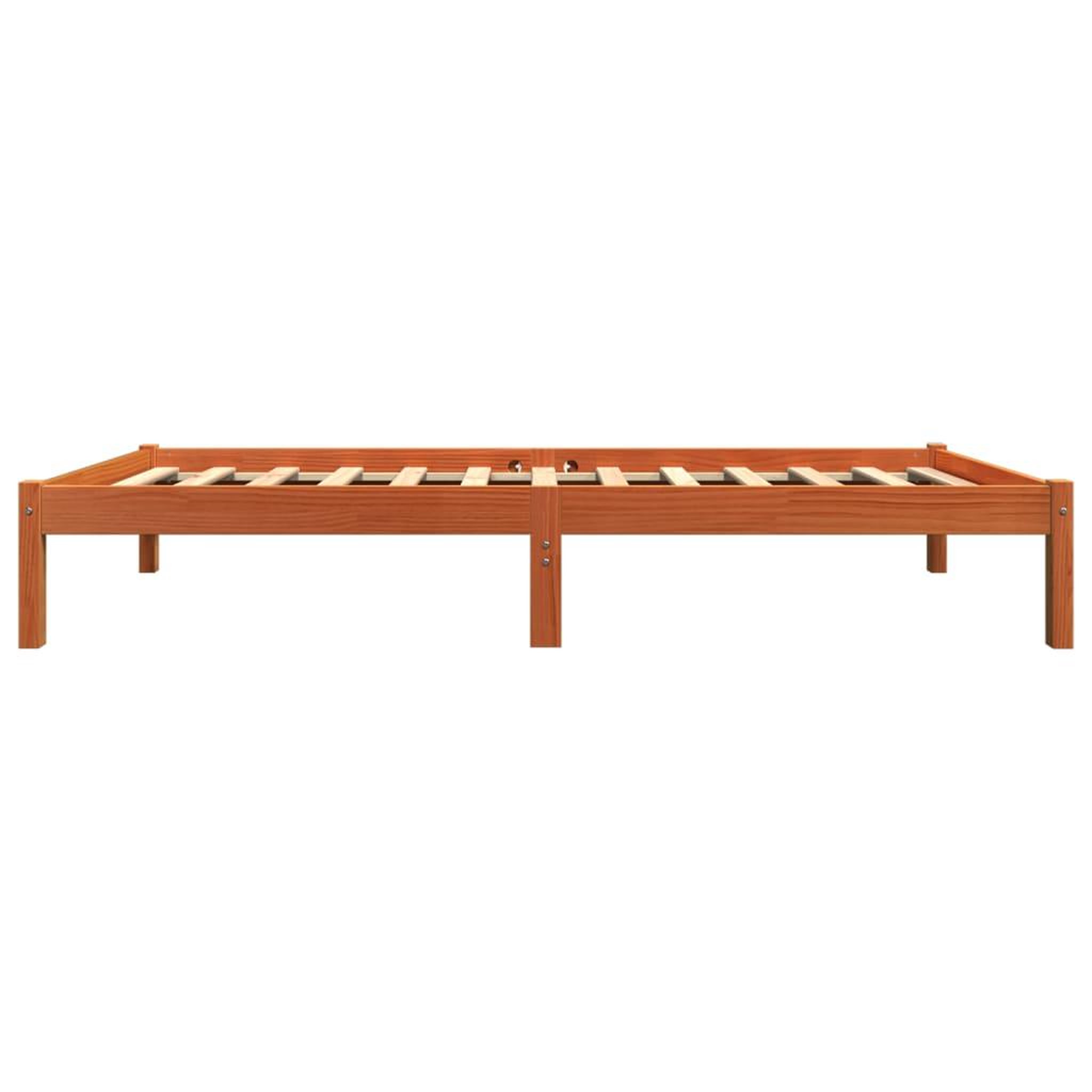Voir la diapositive 5 : VIDAXL Cadre de lit sans matelas cire marron 75x190 cm bois pin massif