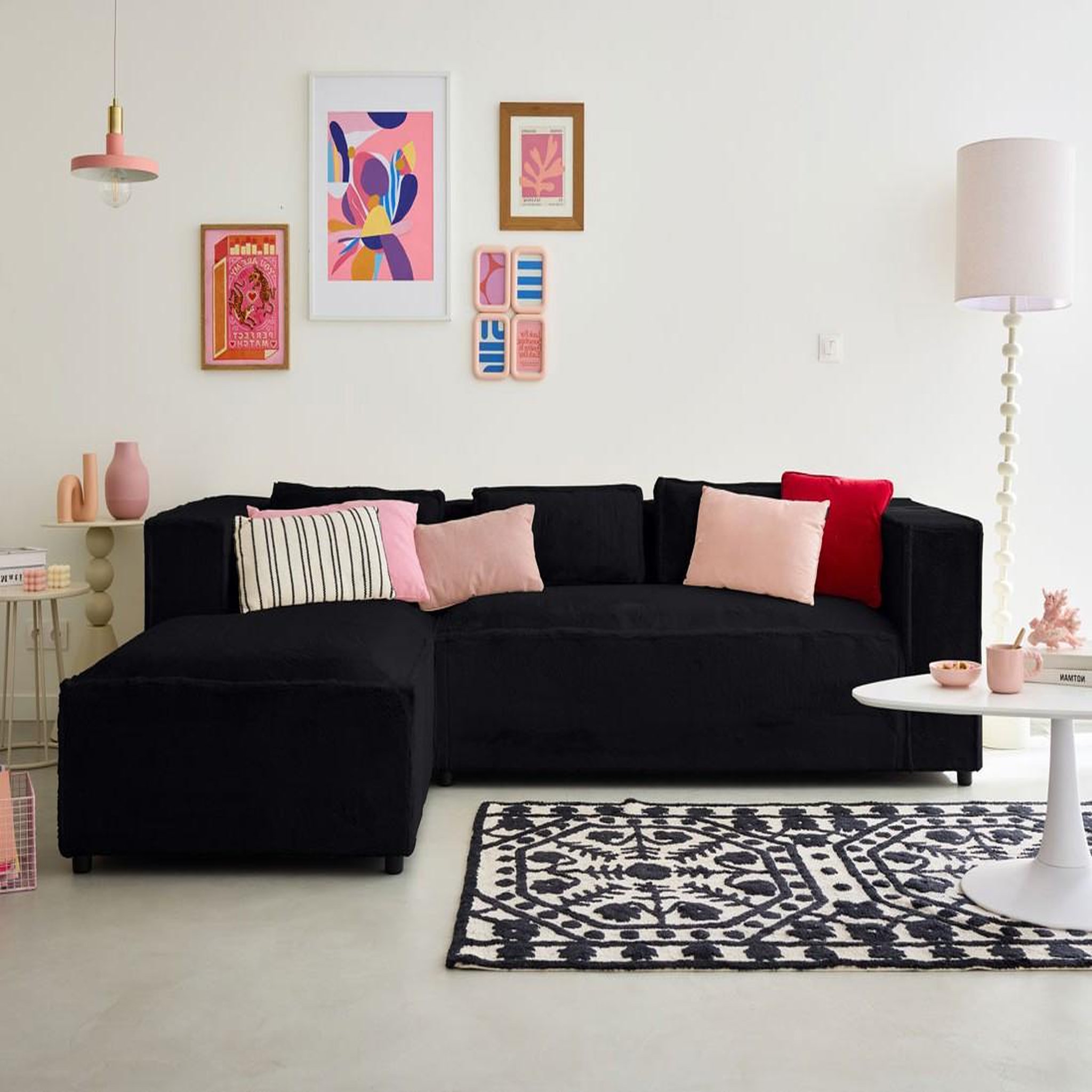 Voir la diapositive 1 : LISA DESIGN Stella - canapé d'angle gauche - 4 places - en fausse fourrure