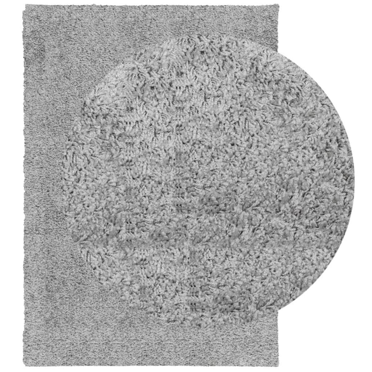 VIDAXL Tapis shaggy PAMPLONA poils longs moderne gris 160x230 cm