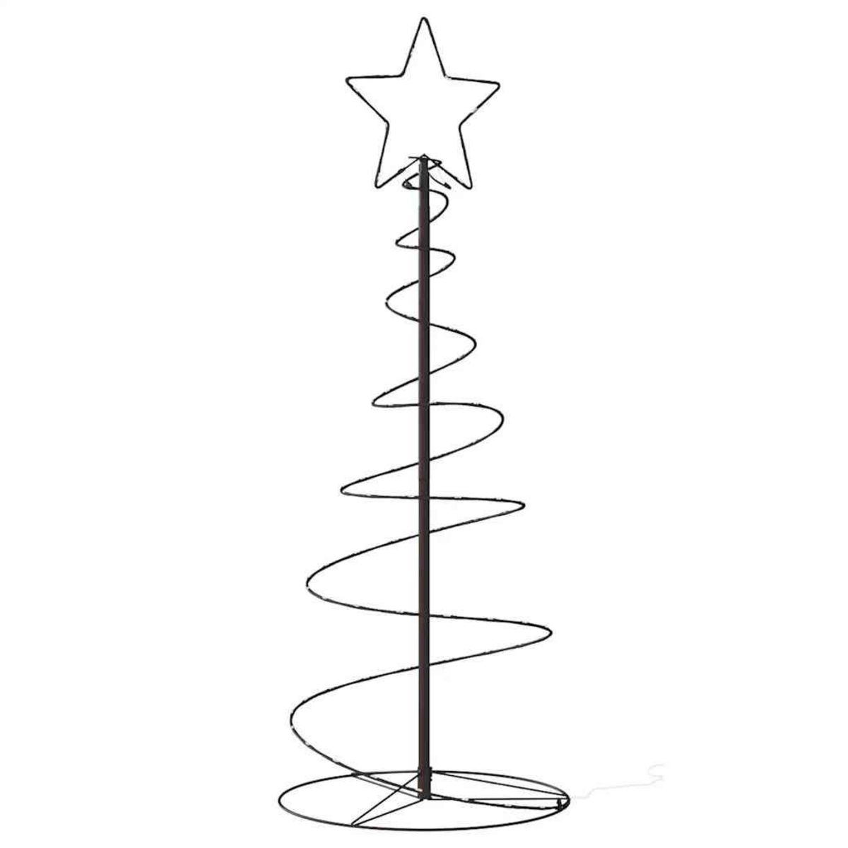 VIDAXL Sapin de Noël a LED 80 LED blanc chaud 120 cm