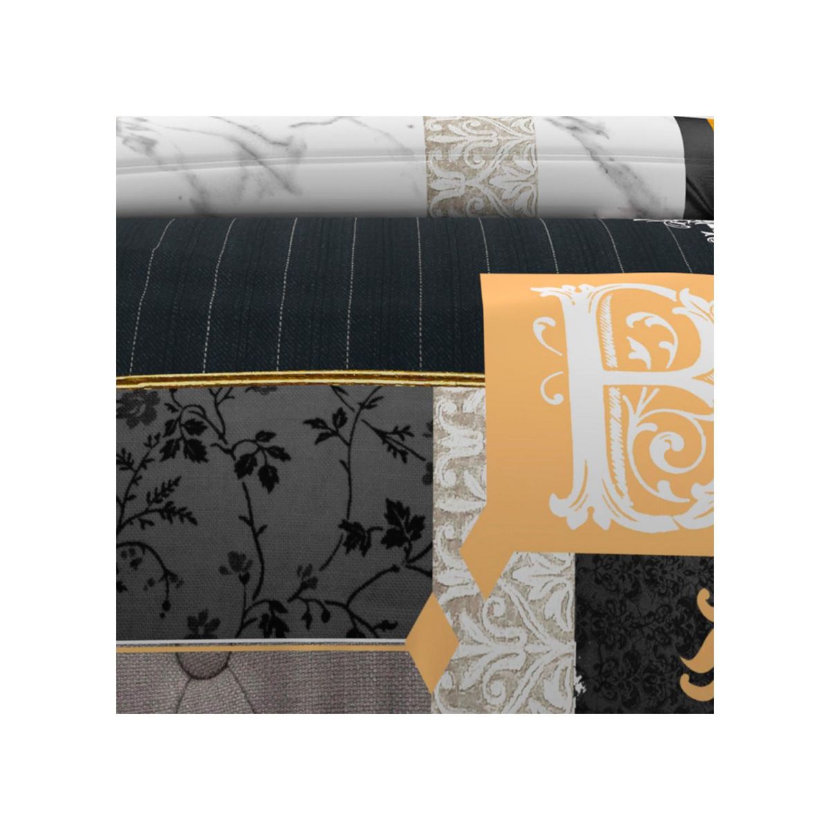 SOLEIL D'OCRE Parure housse de couette dessin placé 240X220 cm WILLIAM, 100% coton 57 fils/cm2