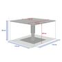 Voir la diapositive 3 : HESPERIDE Table de jardin relevable carrée en aluminium SALIMIA - Graphite et honey