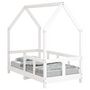 Voir la diapositive 2 : VIDAXL Cadre de lit pour enfant blanc 70x140 cm bois de pin massif
