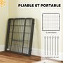 Voir la diapositive 5 : PAWHUT Parc enclos chien modulable pliable 6 panneaux H.80cm porte verrouillable acier époxy noir