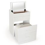 Paris Prix Coiffeuse Compacte Avec Miroir LED  Clarissa XL  80cm Blanc