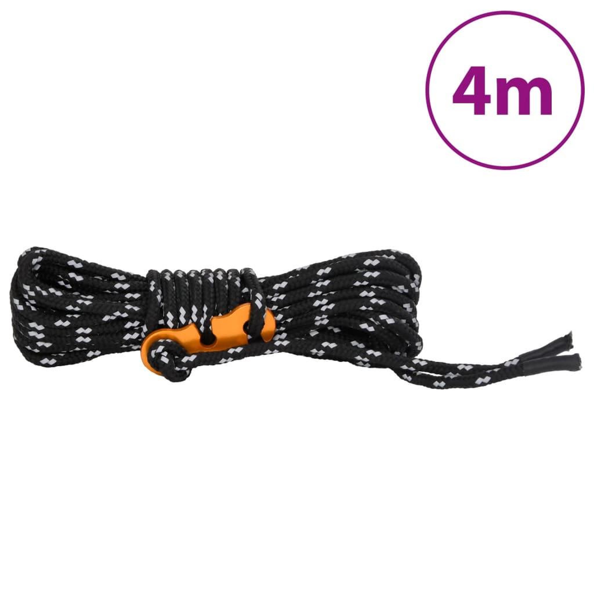 Voir la diapositive 6 : VIDAXL Cordes de haubanage avec cles reflechissantes 8 pcs 4 m 4 mm