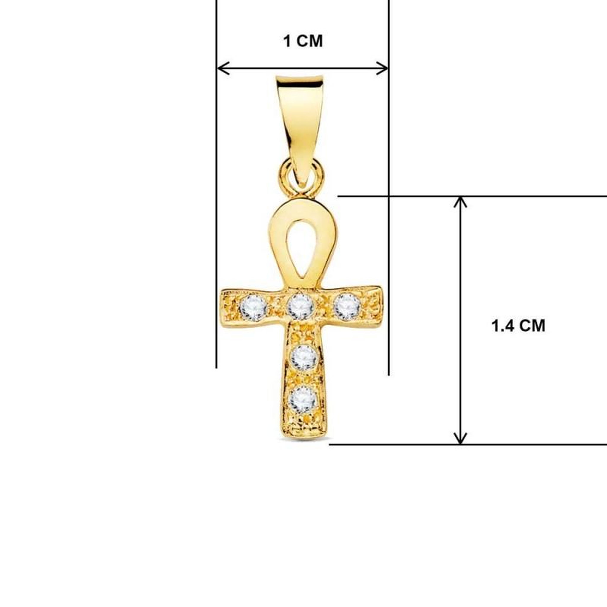 Voir la diapositive 5 : L'ATELIER D'AZUR Collier - Médaille Croix Or 18 Carats 750/000 Jaune et Zirconiums - Chaine Dorée