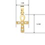 Voir la diapositive 5 : L'ATELIER D'AZUR Collier - Médaille Croix Or 18 Carats 750/000 Jaune et Zirconiums - Chaine Dorée
