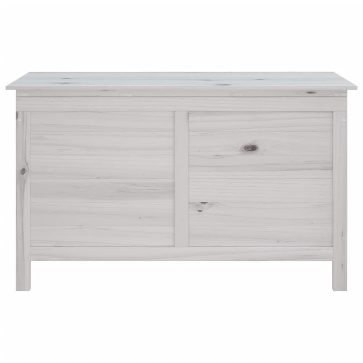 VIDAXL Boîte de rangement de jardin blanc bois massif de sapin