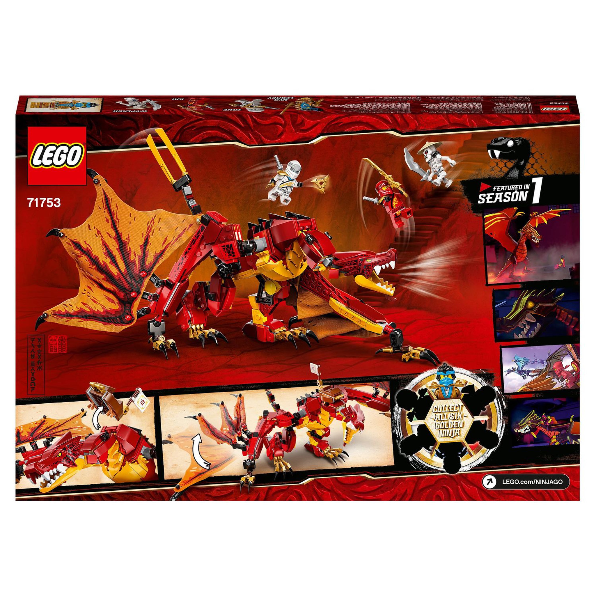 Voir la diapositive 8 : LEGO NINJAGO 71753 - L'attaque du dragon de feu 