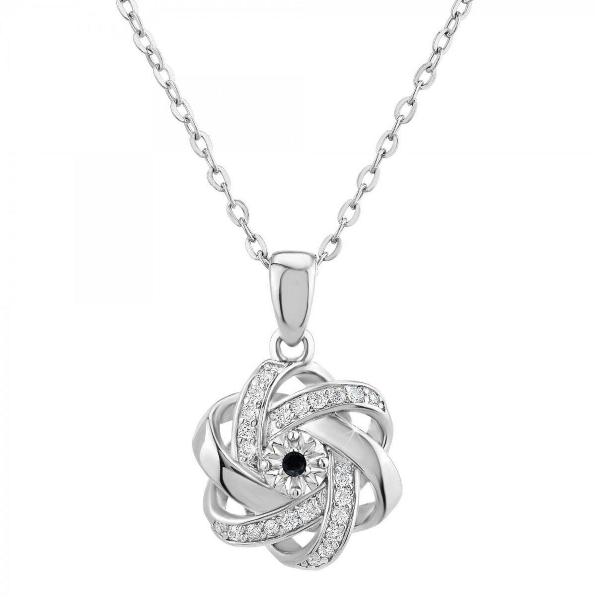 SC CRYSTAL Collier par SC Crystal orné d'un véritable diamant noir