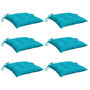 Voir la diapositive 3 : VIDAXL Coussins de chaise lot de 6 turquoise 40x40x7 cm tissu