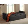 Voir la diapositive 3 : LISA DESIGN Livy - canapé droit convertible - avec coffre - en velours côtelé - 3 places