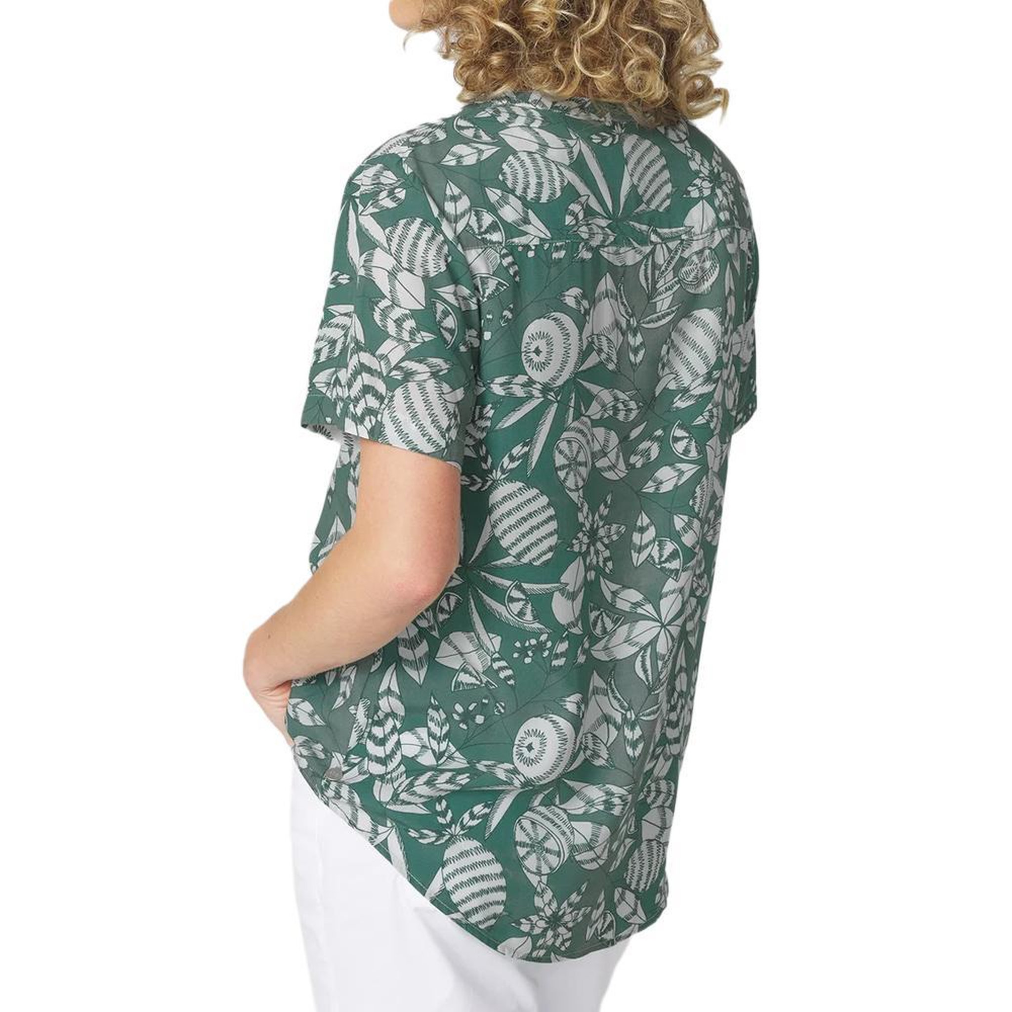 Voir la diapositive 2 : TBS Blouse Vert à Fleurs Femme TBS JANIEMIS