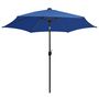 Voir la diapositive 2 : VIDAXL Parasol de jardin et lumieres LED mat en aluminium bleu azure