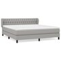 Voir la diapositive 2 : VIDAXL Sommier a lattes de lit avec matelas Gris clair 180x200cm Tissu