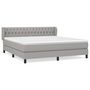 Voir la diapositive 2 : VIDAXL Sommier a lattes de lit avec matelas Gris clair 180x200cm Tissu