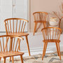 Voir la diapositive 3 : SWEEEK Lot de 4 chaises naturelles à barreaux en bois et contreplaqué. Paula. L 51 x P 53 x H 75cm