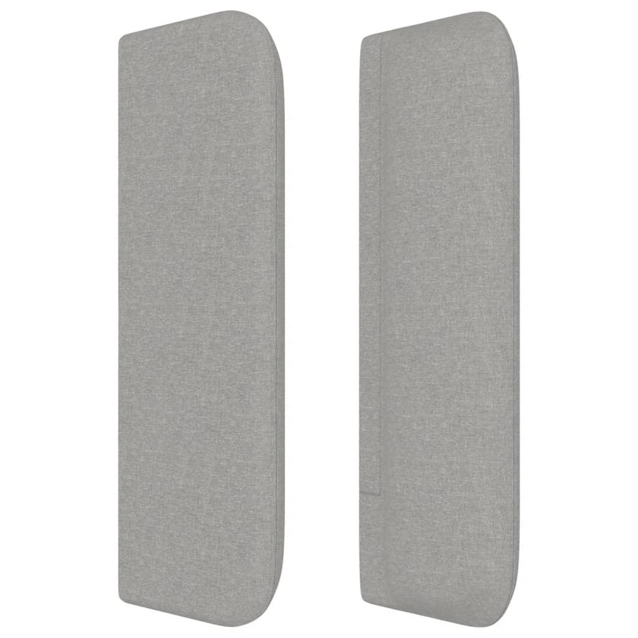 Voir la diapositive 4 : VIDAXL Tete de lit avec oreilles Gris clair 163x16x78/88 cm Tissu