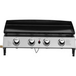 Habitat et Jardin Plancha à gaz avec 4 brûleurs en métal  Jolly  - 10 Kw - Gris