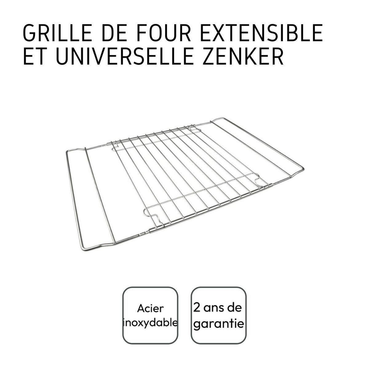 ZENKER Grille de four extensible et universelle 27 à 53 cm x 32,5 cm Zenker Spécial Cooking
