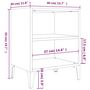 Voir la diapositive 6 : VIDAXL Table de chevet avec pieds en metal blanc 40x30x50 cm