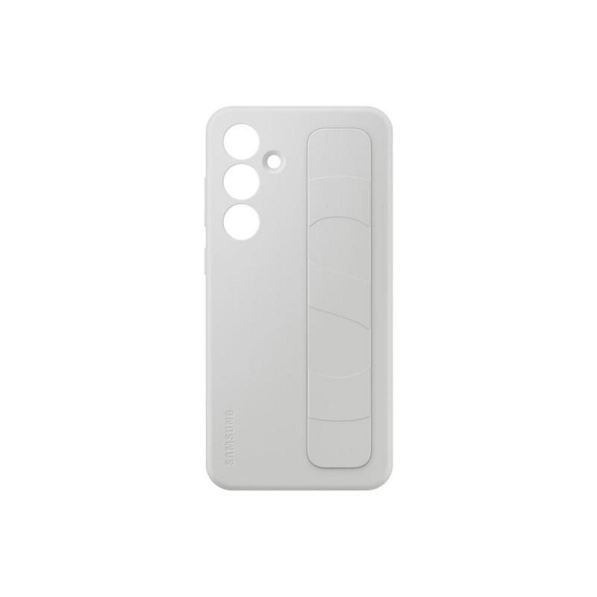 Samsung Coque en silicone avec lanière pour Samsung Galaxy S24 FE Gris
