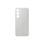 Samsung Coque en silicone avec lanière pour Samsung Galaxy S24 FE Gris