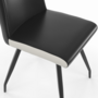 Voir la diapositive 6 : ID MARKET Lot de 6 chaises ADA noires liseré blanc pied araignée pour salle à manger