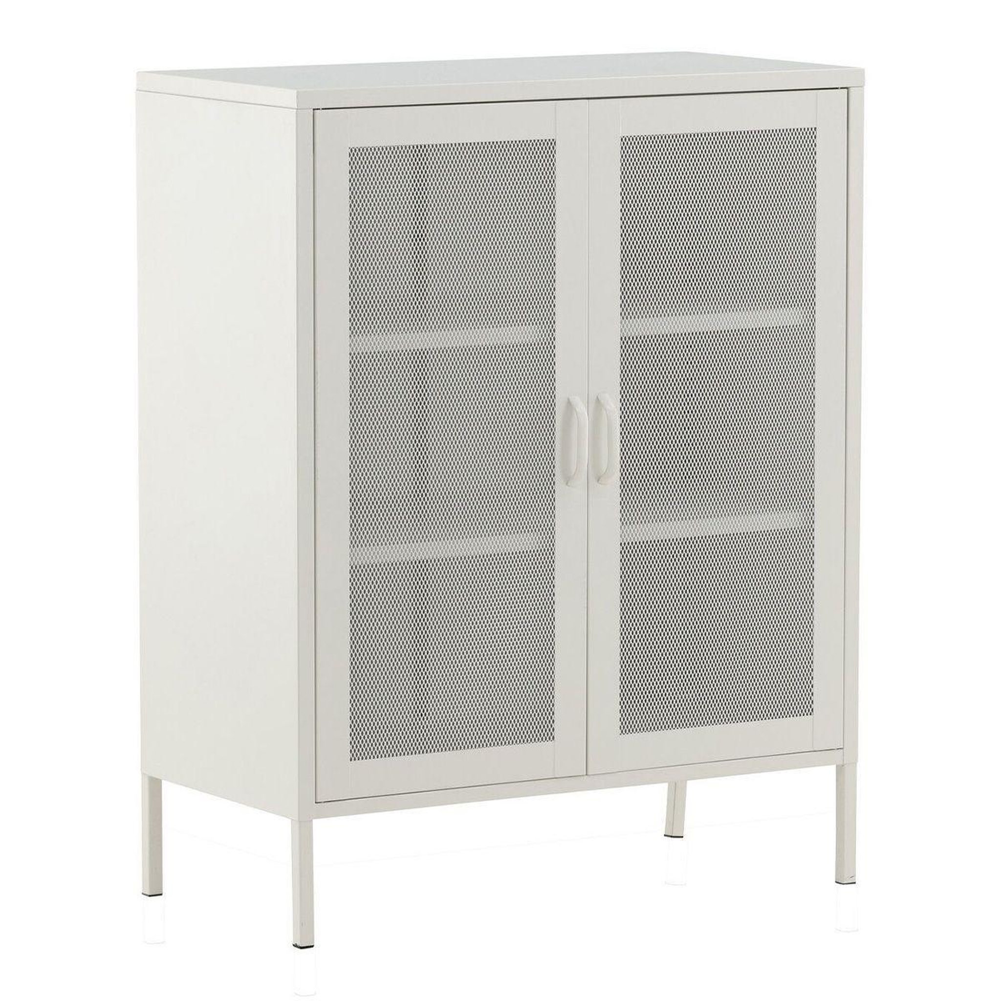 Paris Prix Buffet 2 portes en métal  misha  102cm blanc