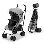 KINDERKRAFT Poussette canne compacte dossier repose reglable. Coloris disponibles : Rose, Gris
