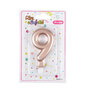 Voir la diapositive 2 : Paris Prix Bougie d'Anniversaire  Chiffre 9  7cm Rose Gold