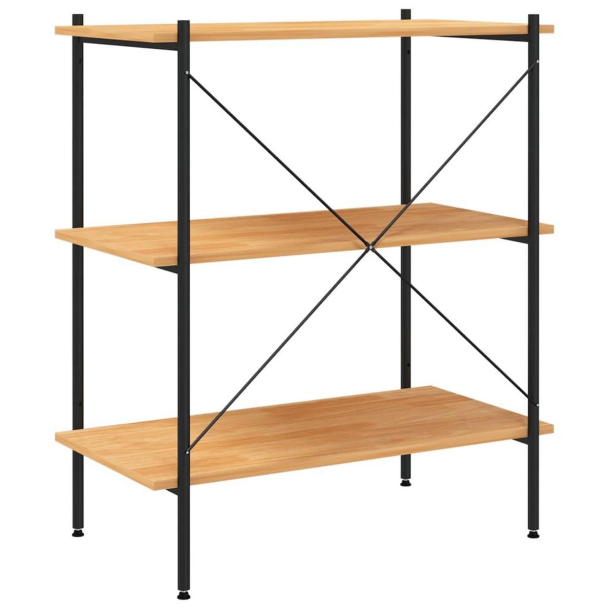 VIDAXL Etagere a 3 niveaux Noir et chene 80x40x92 cm
