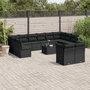 Voir la diapositive 1 : VIDAXL Salon de jardin avec coussins 13 pcs noir resine tressee