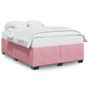 Voir la diapositive 2 : VIDAXL Cadre de lit sans matelas rose 140x200 cm velours
