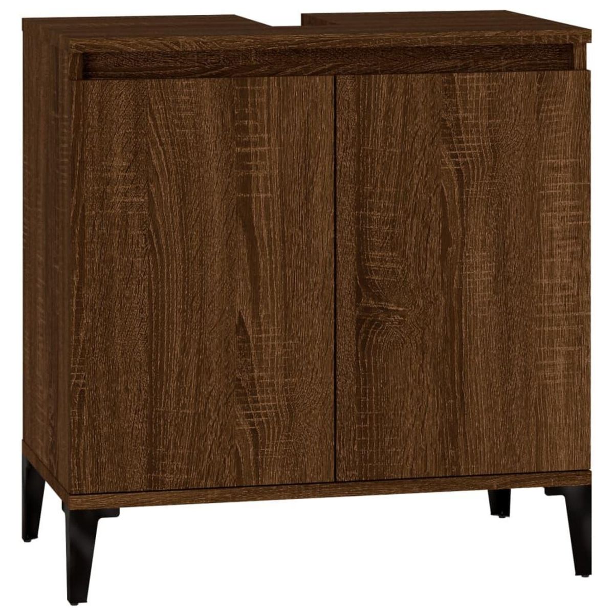 VIDAXL Meuble d'evier chene marron 58x33x60 cm bois d'ingenierie