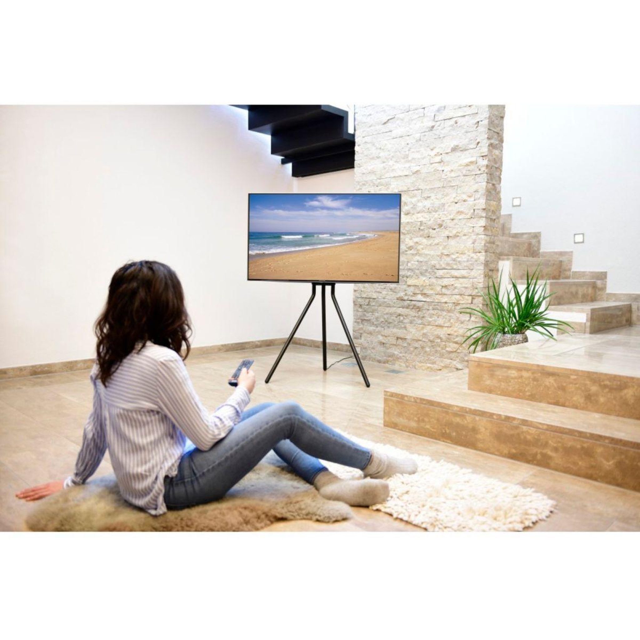 Voir la diapositive 5 : Hama Pied TV design chevalet noir 37-75 pouces