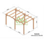 Voir la diapositive 2 : JARDIDECO Pergola en bois lamellé-collé Villeurbanne 500 x 300 cm - Maderland