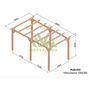 Voir la diapositive 2 : JARDIDECO Pergola en bois lamellé-collé Villeurbanne 500 x 300 cm - Maderland