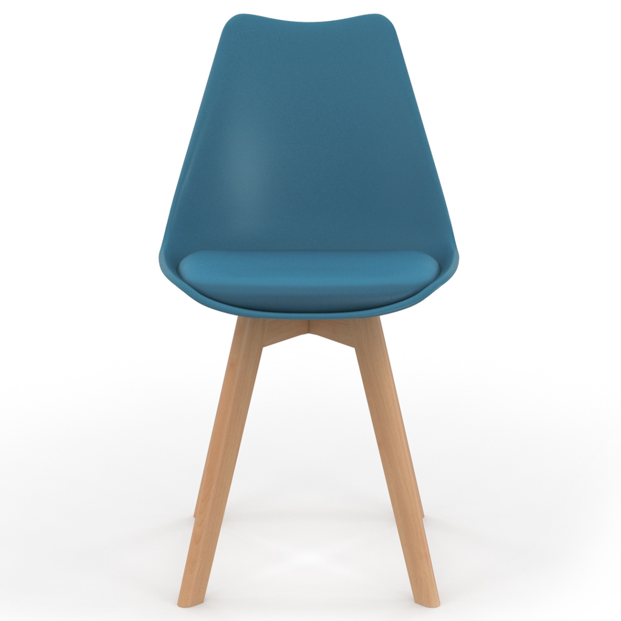 Voir la diapositive 5 : ID MARKET Lot de 8 chaises scandinaves sara mix color blanc x2, gris clair x2, gris foncé x2, bleu canard x2