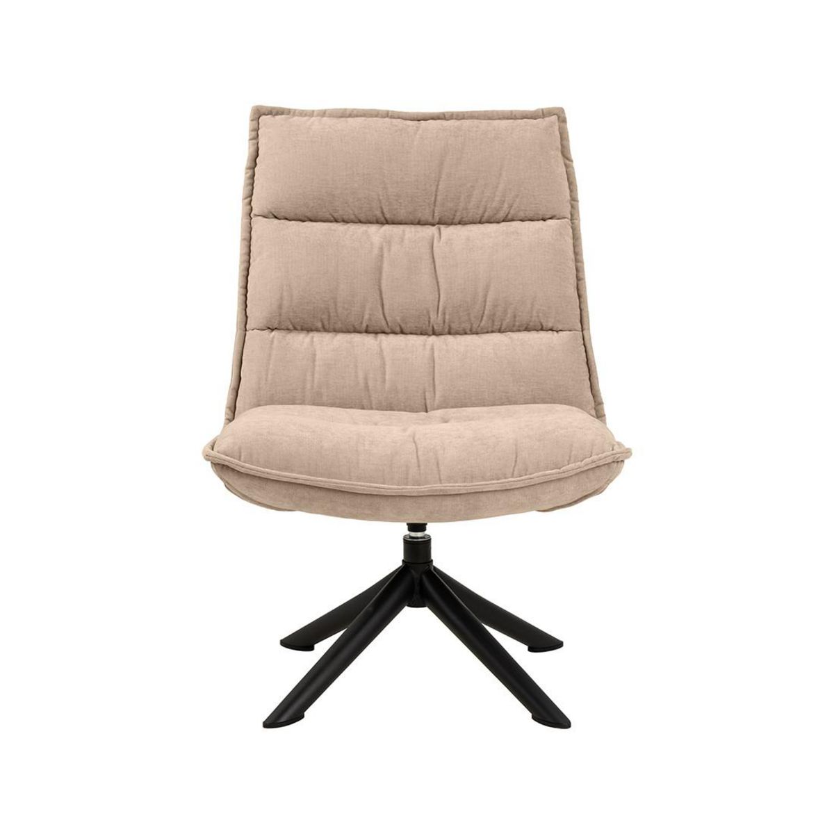 LISA DESIGN Mellow - fauteuil pivotant - en tissu - pieds en acier