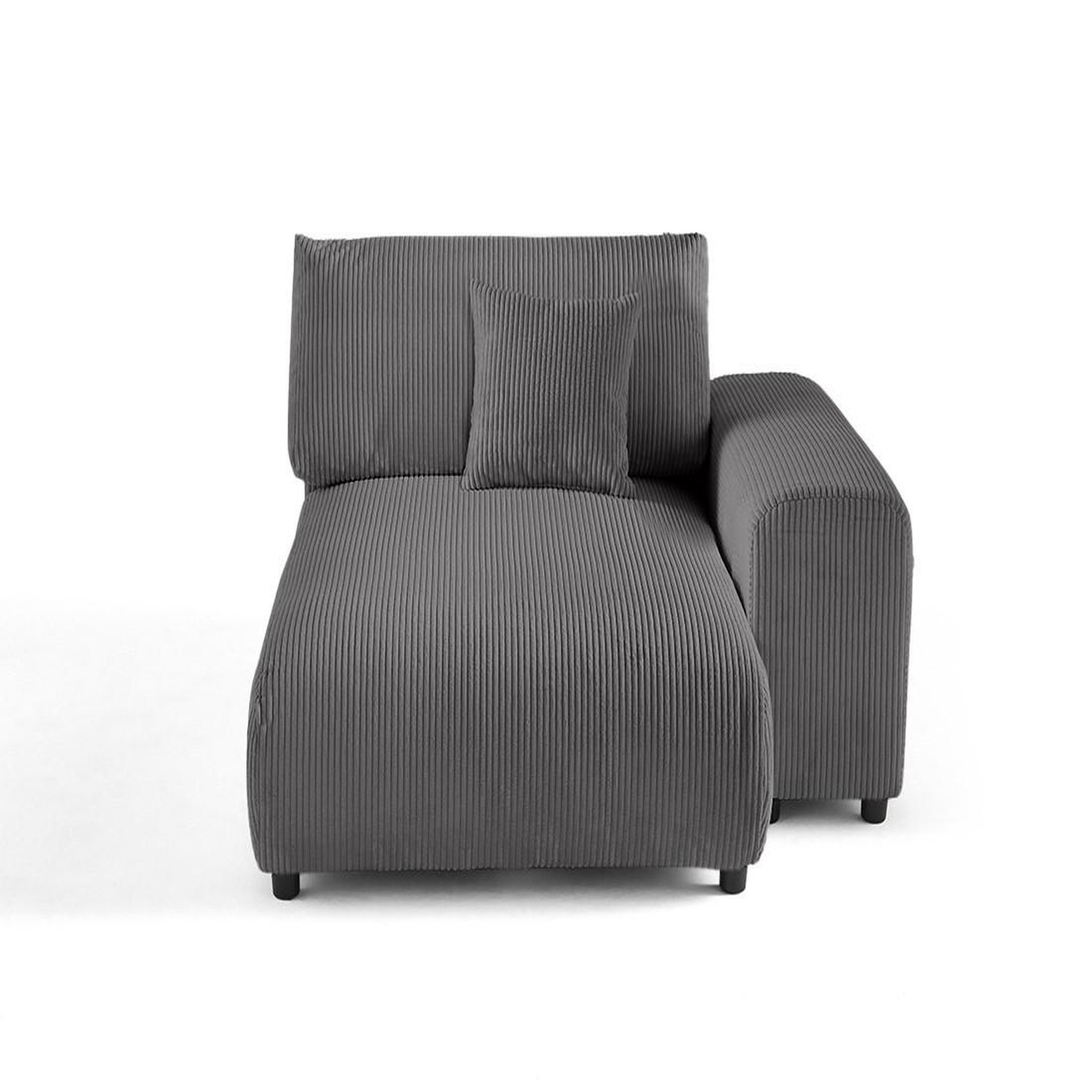 Voir la diapositive 1 : LISA DESIGN Garance - module d'assise méridienne droit - en velours côtelé