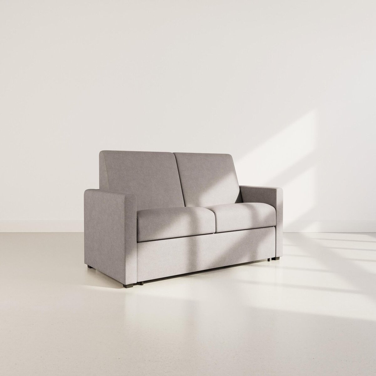 BEST MOBILIER Julia - canapé 3 places convertible express couchage quotidien 140 cm matelas 18 cm en tissu