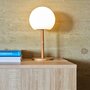 Lumisky Lampe de table LED LUNY Bois clair Bambou H28CM