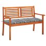 Voir la diapositive 1 : VIDAXL Banc de jardin 2 places avec coussin 120 cm Bois d'eucalyptus