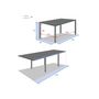 Voir la diapositive 5 : HESPERIDE Table extensible rectangulaire alu Piazza 6/10 places Graphite - Hespéride