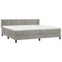 Voir la diapositive 3 : VIDAXL Sommier a lattes de lit et matelas Gris clair 200x200cm Velours