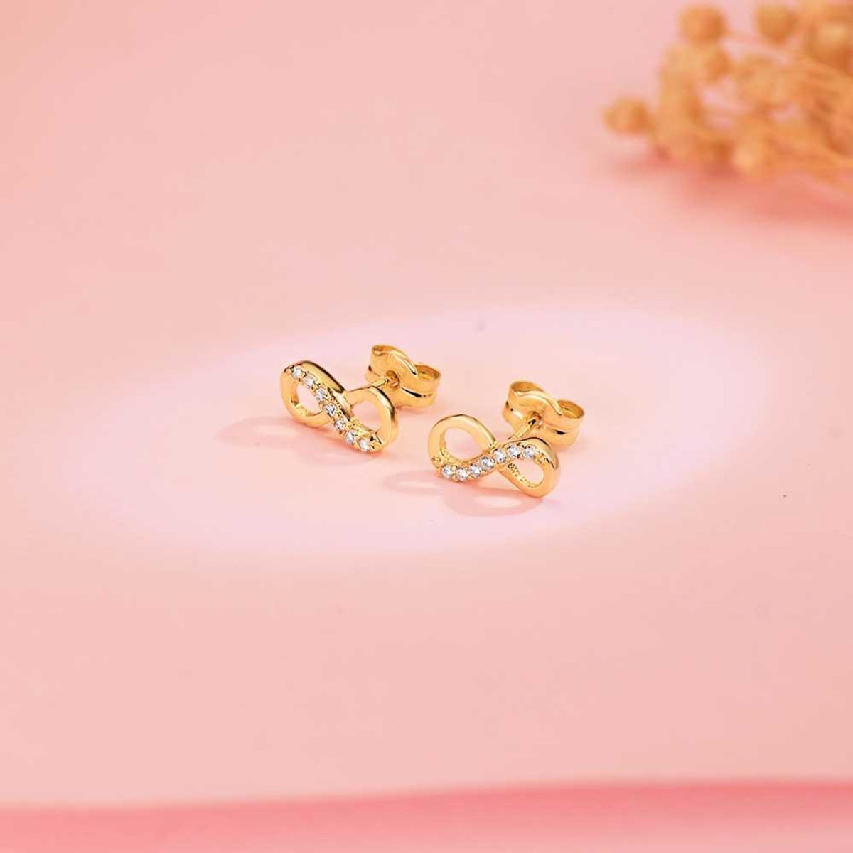 L'ATELIER D'AZUR Boucles d'Oreilles Or 18 Carats 750 Jaune - Motif Infini / Infinity